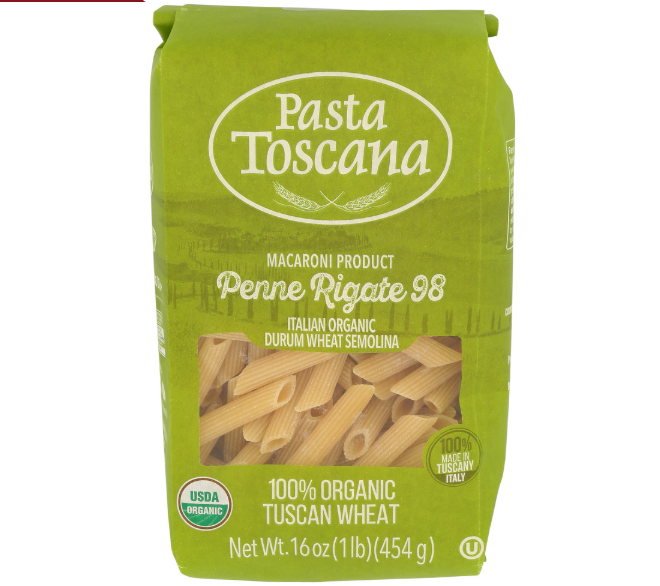 PASTA TOSCANA PASTA PENNE RIGATE ORG