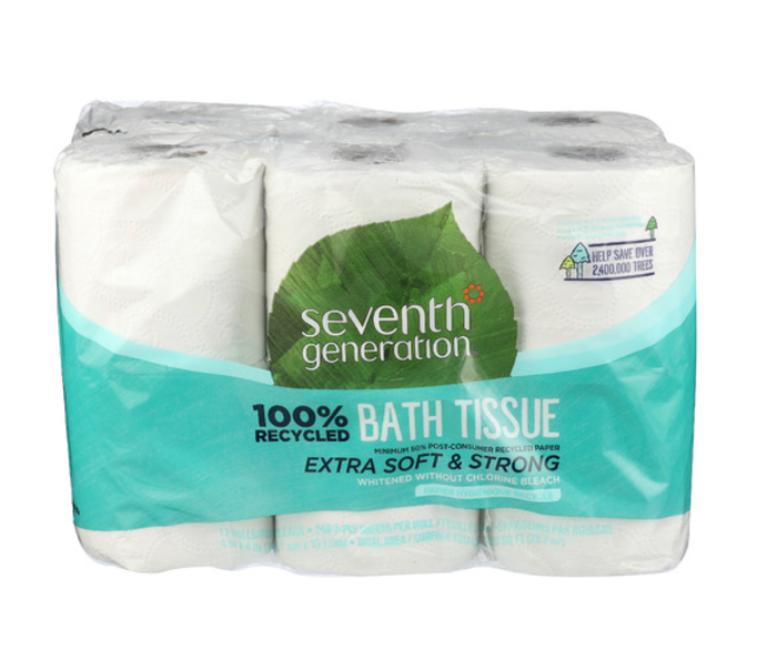 SEVENTH GENERATION BATH TISSUE 2PLY 12PK 300CT