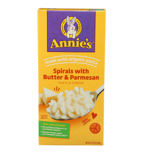 ANNIES HOMEGROWN MAC & CHS SPRLS BTR&PARM