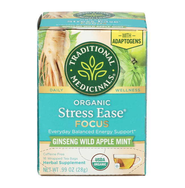 TRADITIONAL MEDICINALS TEA STRESS EASE FOCUS
