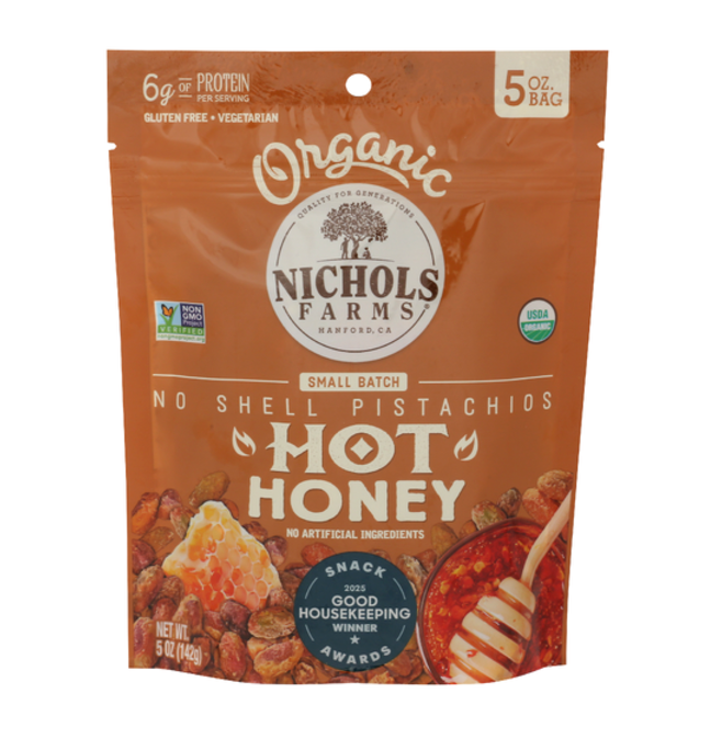 NICHOLS PISTACHIO EB PISTACHIOS HOT HNY NS ORG